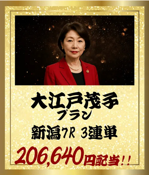 競馬リベンジャーズ「大江戸茂子」プランの3連単的中実績